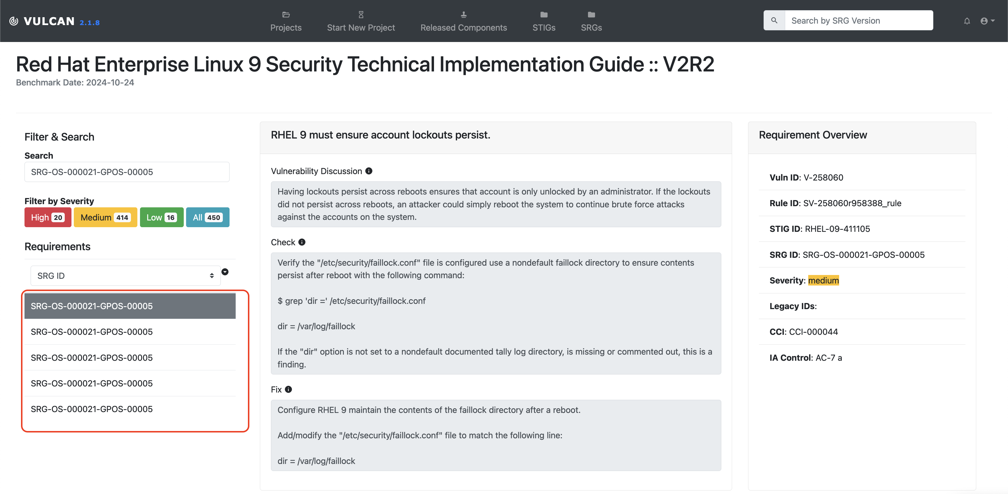 Many STIG requirements to one SRG requirement