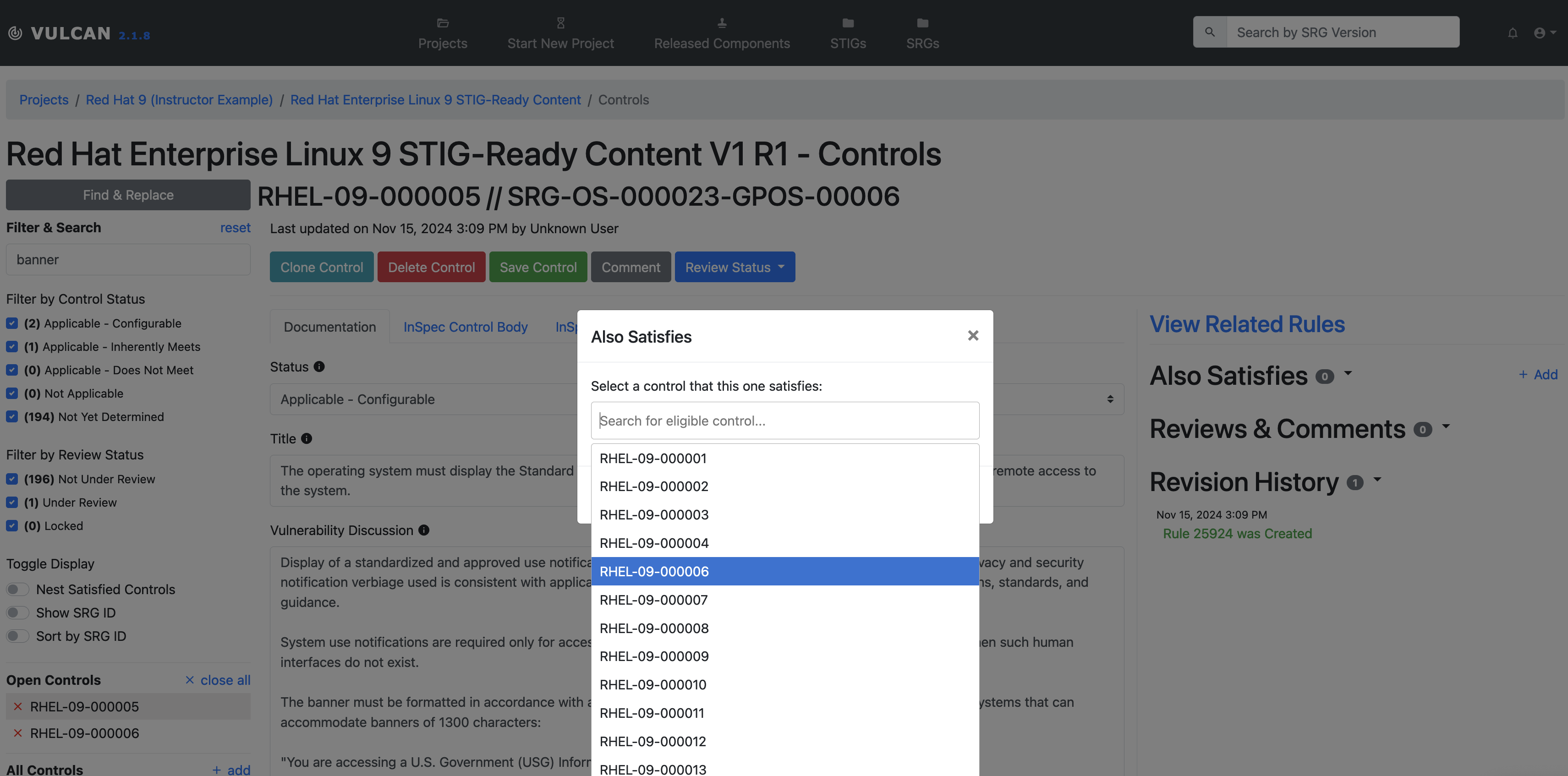 Selecting the other satisfied requirement