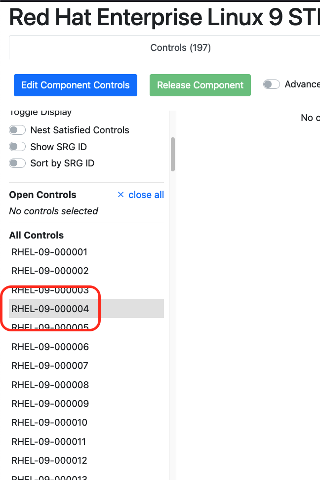 Selecting a Requirement